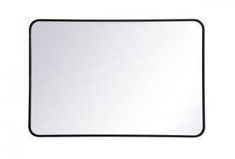 Soft corner metal rectangular mirror 27x40 inch in Black (758|MR802740BK)