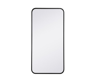 Soft Corner Metal Rectangular Mirror 18x36 Inch in Black (758|MR801836BK)