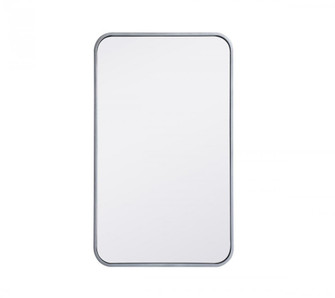 Soft corner metal rectangular mirror 18x30 inch in Silver (758|MR801830S)