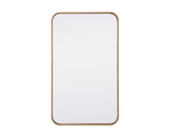 Soft corner metal rectangular mirror 18x30 inch in Brass (758|MR801830BR)