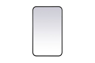 Soft Corner Metal Rectangular Mirror 18x30 Inch in Black (758|MR801830BK)