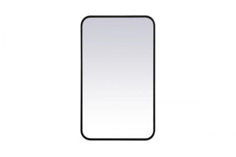 Soft corner metal rectangular mirror 18x30 inch in Black (758|MR801830BK)