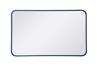 Soft Corner Metal Rectangular Mirror 22x36 Inch in Blue (758|MR802236BL)