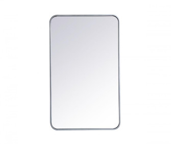 Soft corner metal rectangular mirror 22x36 inch in Silver (758|MR802236S)