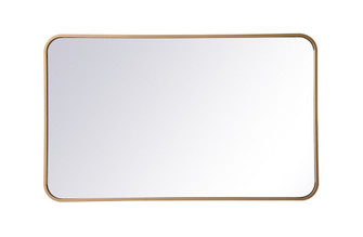 Soft Corner Metal Rectangular Mirror 22x36 Inch in Brass (758|MR802236BR)