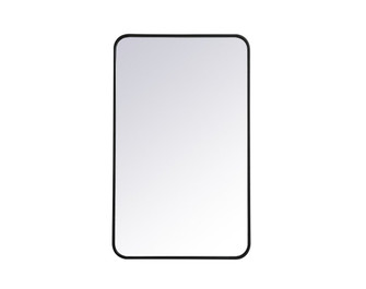 Soft Corner Metal Rectangular Mirror 22x36 Inch in Black (758|MR802236BK)