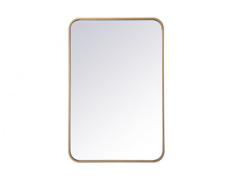 Soft corner metal rectangular mirror 20x30 inch in  Brass (758|MR802030BR)