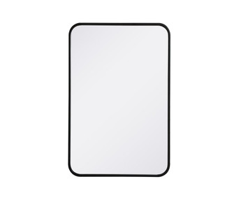 Soft Corner Metal Rectangular Mirror 20x30 Inch in Black (758|MR802030BK)