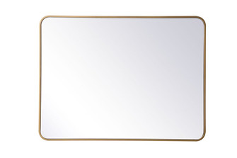 Soft Corner Metal Rectangular Mirror 30x40 Inch in Brass (758|MR803040BR)