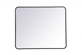 Soft corner metal rectangular mirror 30x36 inch in Black (758|MR803036BK)