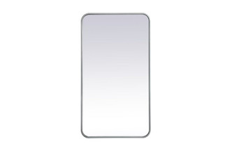 Soft Corner Metal Rectangular Mirror 20x36 Inch in Silver (758|MR802036S)