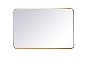 Soft corner metal rectangular mirror 28x42 inch in Brass (758|MR802842BR)