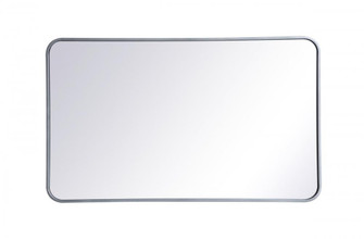 Soft corner metal rectangular mirror 24x40 inch in Silver (758|MR802440S)