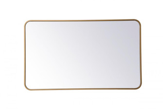 Soft corner metal rectangular mirror 24x40 inch in Brass (758|MR802440BR)