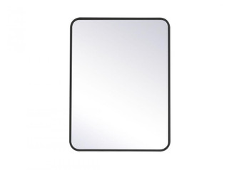 Soft corner metal rectangular mirror 24x32 inch in black (758|MR802432BK)