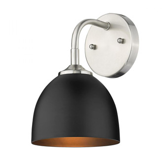 Zoey 1-Light Wall Sconce in Pewter with Matte Black Shade (36|6956-1W PW-BLK)