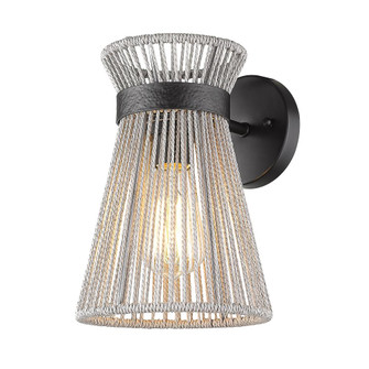 1 Light Wall Sconce (36|6938-1W BLK-BR)