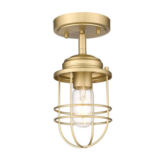 Golden Lighting Seaport 1-light Semi-Flush Mount in Brushed Champagne Brass (36|9808-SF BCB)