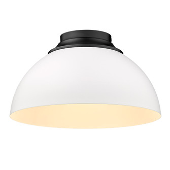 Yep by Golden Lighting Zoey 3-light Flush Mount in Matte Black and Matte White shade (36|6956-FM BLK-WHT)