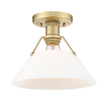 Yep by Golden Lighting Orwell 1-light Flush Mount in Brushed Champagne Brass and Opal Glass (36|3306-FM BCB-OP)