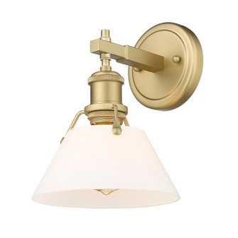 Yep by Golden Lighting Orwell 1-light Vanity in Brushed Champagne Brass and Opal Glass (36|3306-BA1 BCB-OP)