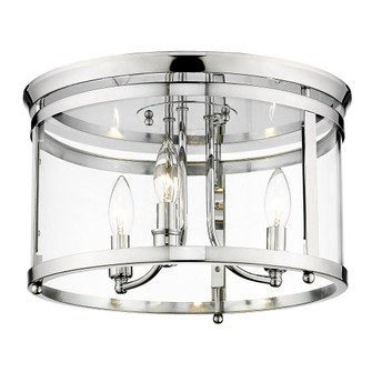 Golden Lighting Payton 3-light Flush Mount in Chrome (36|1157-FM CH)