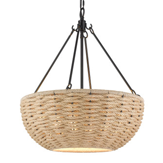Golden Lighting Hathaway 4-light Pendant in Matte Black (36|1073-4P BLK)