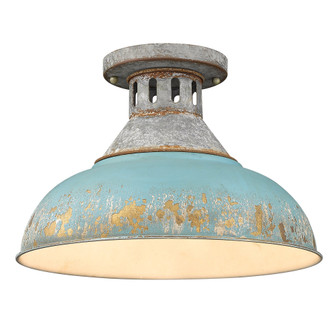 Golden Lighting Kinsley 1-light Semi-Flush Mount in Antique Teal shade (36|0865-SF AGV-TEAL)