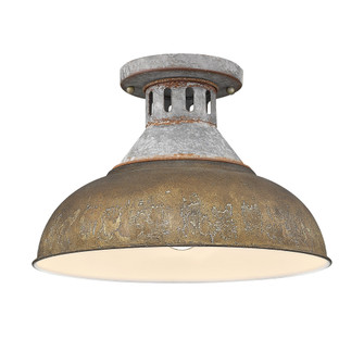 Golden Lighting Kinsley 1-light Semi-Flush Mount in Antique Rust shade (36|0865-SF AGV-RUST)