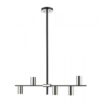 5 Light Linear Chandelier (276|814-5L-MB-PN)