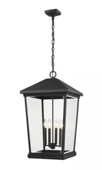 4 Light Outdoor Chain Mount Ceiling Fixture (276|568CHXXL-BK)