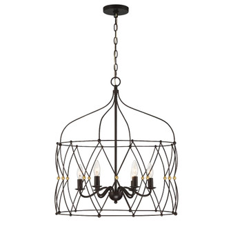 Zucca 24'' English Bronze + Antique Gold Chandelier (205|ZUC-A9035-EB-GA)