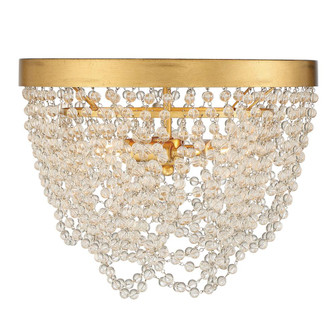 Fiona 13.75'' Antique Gold Flush Mount (205|FIO-A9103-GA-CL)
