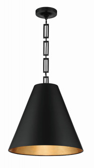 Brian Patrick Flynn Alston 18'' Matte Black + Antique Gold Pendant (205|8687-MK-GA)
