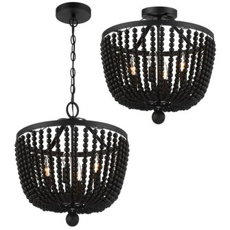 Rylee 4 Light Matte Black Mini Chandelier (205|604-MK)