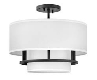 Medium Semi-flush Mount (87|38893BK)
