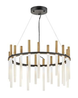 Medium LED Single Tier Chandelier (88|FR30706BLK)