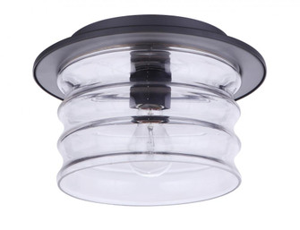 Canon 1 Light Outdoor Flush Mount in Midnight (20|ZA3637-MN)