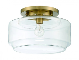 Peri 1 Light 14'' Flushmount in Satin Brass (20|X3114-SB)