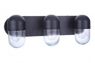 Pill 3 Light Vanity in Flat Black (20|55003-FB)