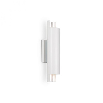 Dela 16-in White/Silver LED Wall Sconce (461|WS41216-WH/SV)