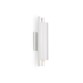 Dela 16-in White/Silver LED Wall Sconce (461|WS41216-WH/SV)