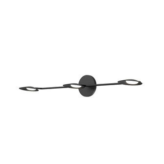 Rotaire 33-in Black Damp-Rated Dimmable LED Vanity Light (461|VL90133-BK)