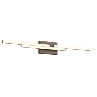 Anello Minor 38-in Walnut Damp-Rated Dimmable LED Vanity Light (461|VL52738-WT)