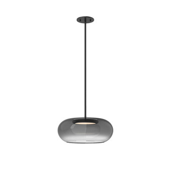 Trinity 14-in Black/Smoked Dimmable LED Pendant (461|PD62014-BK/SM)