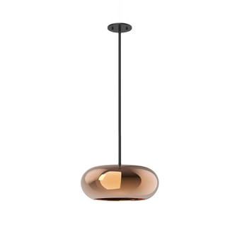 Trinity 14-in Black/Copper Dimmable LED Pendant (461|PD62014-BK/CP)