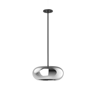 Trinity 14-in Black/Chrome Dimmable LED Pendant (461|PD62014-BK/CH)