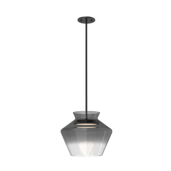 Trinity 13-in Black/Smoked Dimmable LED Pendant (461|PD62013-BK/SM)