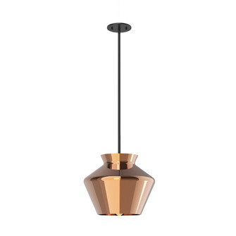 Trinity 13-in Black/Copper LED Pendant (461|PD62013-BK/CP)