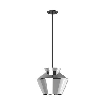 Trinity 13-in Black/Chrome LED Pendant (461|PD62013-BK/CH)